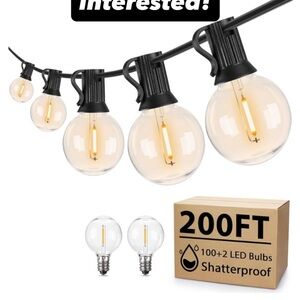 Amazon Black String Lights with Clear Bulbs